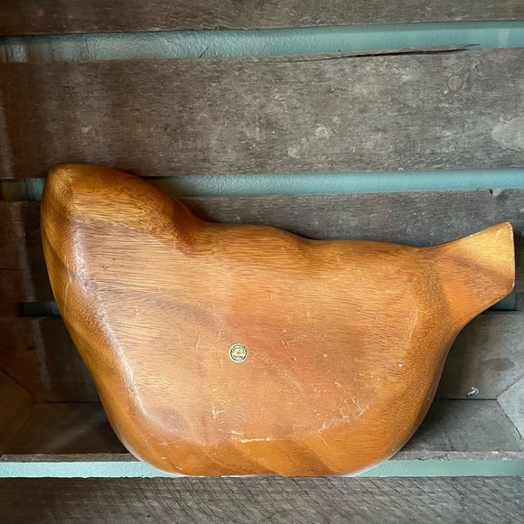 Large Vintage Teak MonkeyPod Serving Tray - Picture 2 of 3